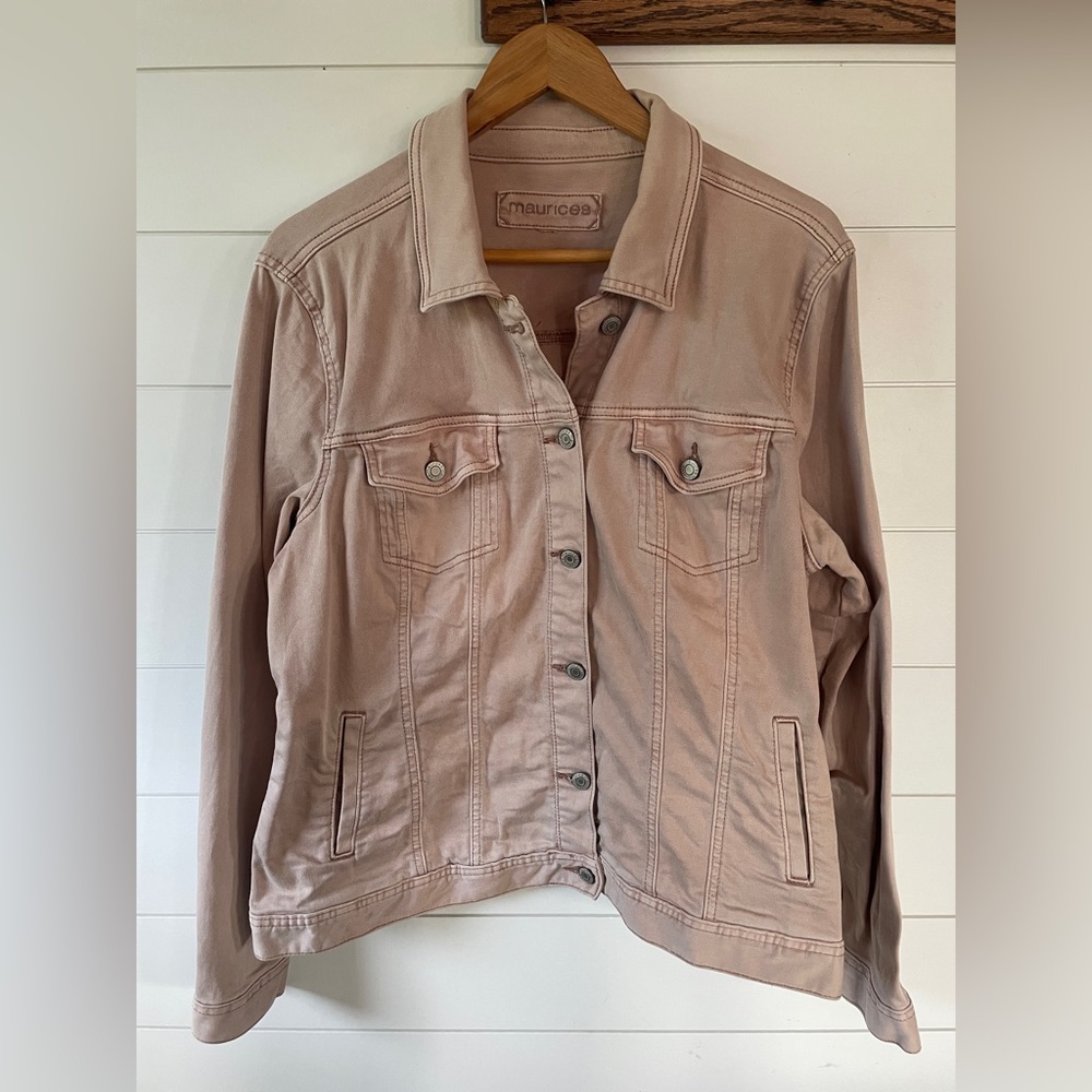 Maurices Denim Jacket - light pink Size XL